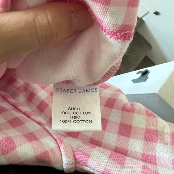 Draper James Cinch Waist Quarter-Zip in Pink Gingham size 1X - Picture 10 of 10